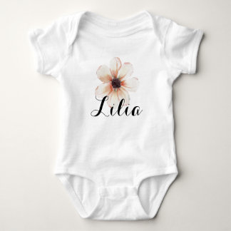 Lilia Name Baby Girls Reveal Neugeborene Blume Pin Strampler