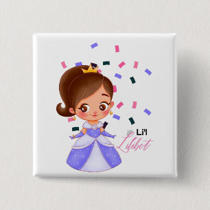 Lilibet benennt Lila Prinzessengeschenke für Mädch Button