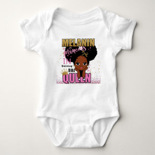 Lilibet Fashion - Melanin Princess Training Queen Baby Strampler