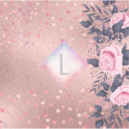 Lilibet Monogram Rosegold Floral fit for Princess Aufkleber