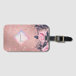 Lilibet Monogram Rosegold Floral fit for Princess Gepäckanhänger