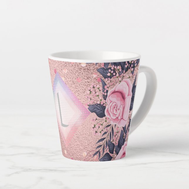 Lilibet Monogram Rosegold Floral fit for Princess Milchtasse (Rechte Ecke)