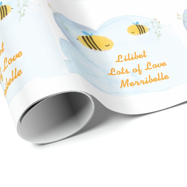 Lilibet Named Gift Wrap - verschiedene Designs Geschenkpapier (Rolleneckpunkt)