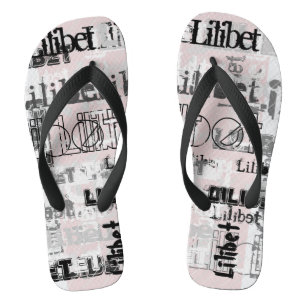 Lilibet namened Gifts - Dusty Pink Urban Chic Flip Flops
