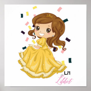 Lilibet nannte Golden Princess Girl Gifts Poster