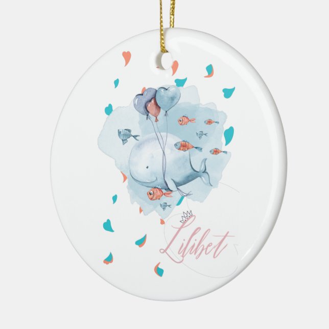 Lilibet nannte magische WALE-Geschenke für Mädchen Keramik Ornament (Links)