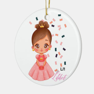 Lilibet nannte Peach Princess Geschenke für Mädche Keramik Ornament