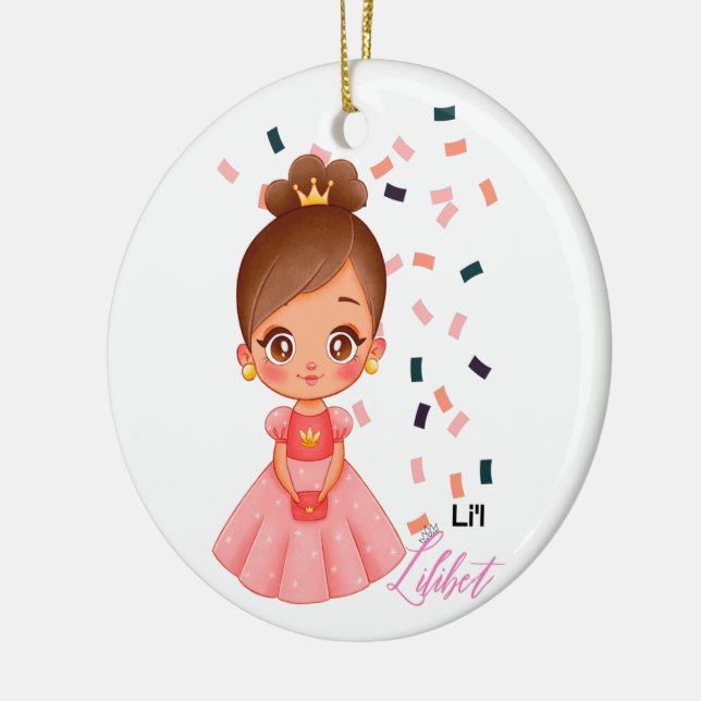 Lilibet nannte Peach Princess Geschenke für Mädche Keramik Ornament (Links)