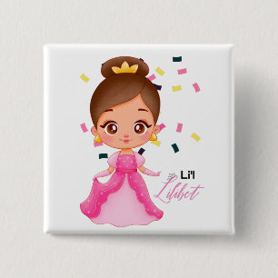 Lilibet nannte Pink Princess Geschenke für Mädchen Button