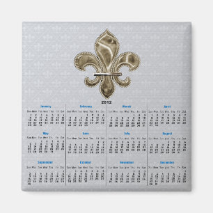 Lilie 12 Monate Kalenderzeitschrift Magnet