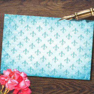Lilie Aqua Decoupage Paper Seidenpapier