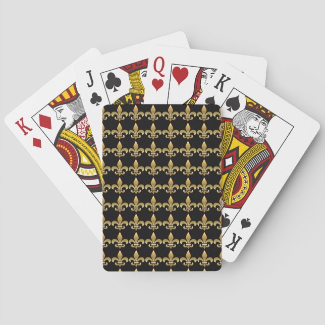 Lilie Black and Gold Playing Cards - SRF Spielkarten (Rückseite)