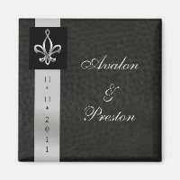 Lilie Black Leather speichert das Date Magnet