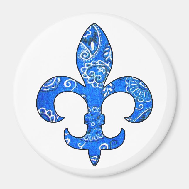Lilie Blue Bandana Magnet (Vorne)