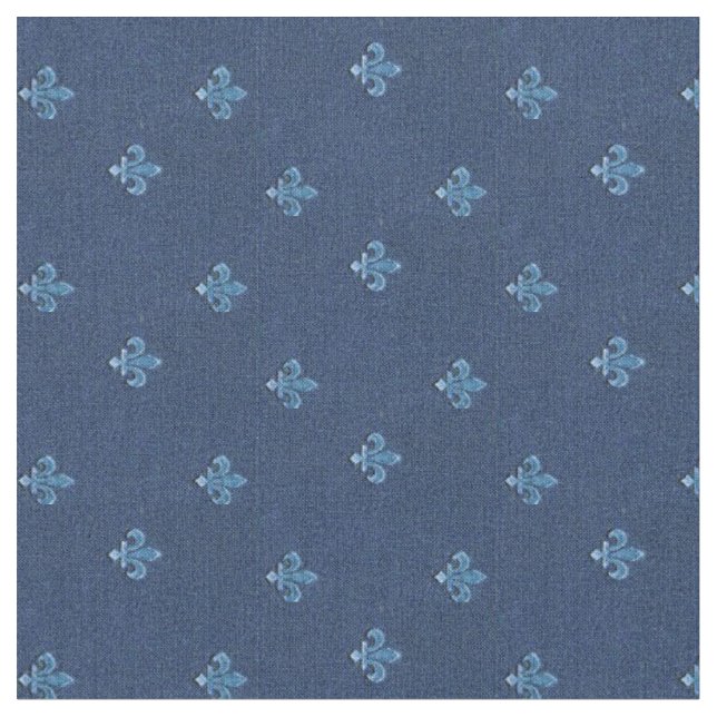 Lilie Blue French Vintag Patterns Stoff (Nahaufnahme)