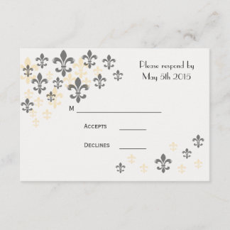 Lilie Cascade RSVP Cards Karte