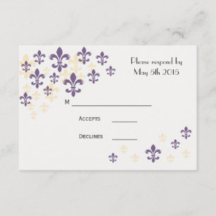 Lilie Cascade RSVP Cards Karte