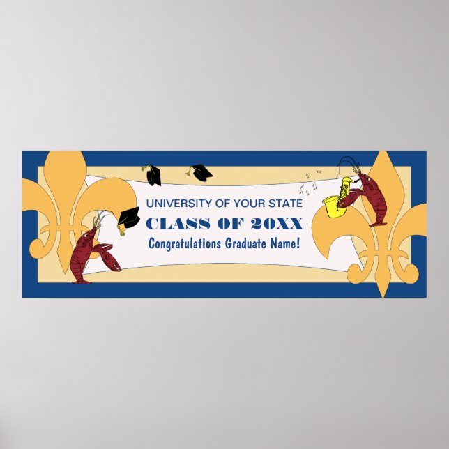 Lilie Crawfish Abschluss Banner Poster (Vorne)