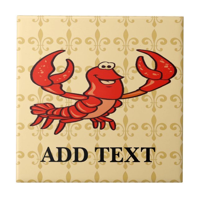 Lilie Crawfish Fliese (Vorderseite)