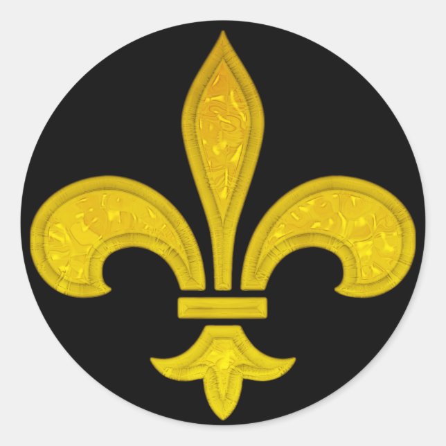 Lilie Cut Glass Runder Aufkleber (Vorderseite)