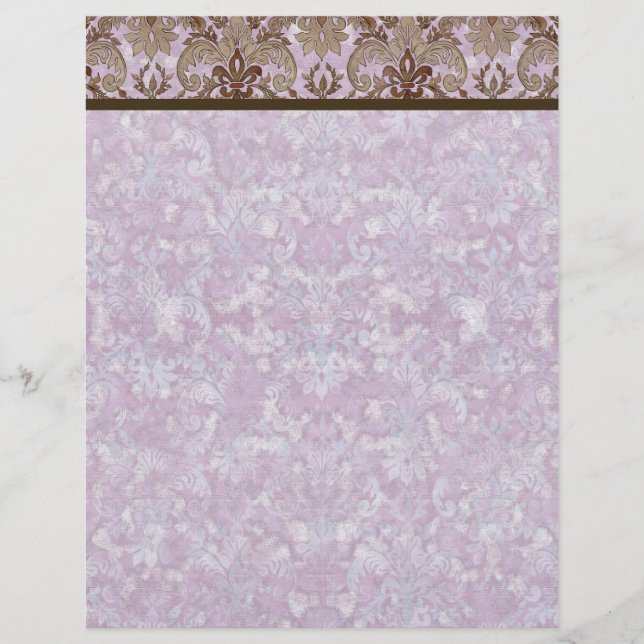 Lilie Damask - Matching Blank Stationery (Vorderseite)