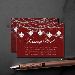 Lilie Dark Red Lights   Honeymoon Wish Begleitkarte