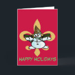 Lilie Dat, älterer New OrleansSnowman, Feiertagskarte<br><div class="desc">Lilie Dat,  älterer New OrleansSnowman, </div>