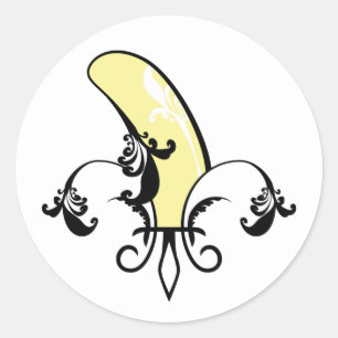Lilie der Bananen Runder Aufkleber