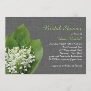 Lilie der Tal-Brautpartygrauleinwand Einladung