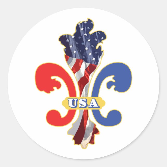 LILIE der USA Runder Aufkleber (Vorderseite)