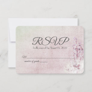 Lilie des Talbukets und Schmetterling-UAWG RSVP Karte