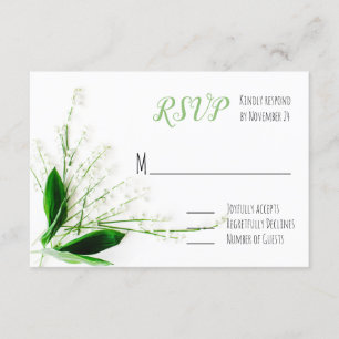 Lilie des Tales Wedding RSVP Karte