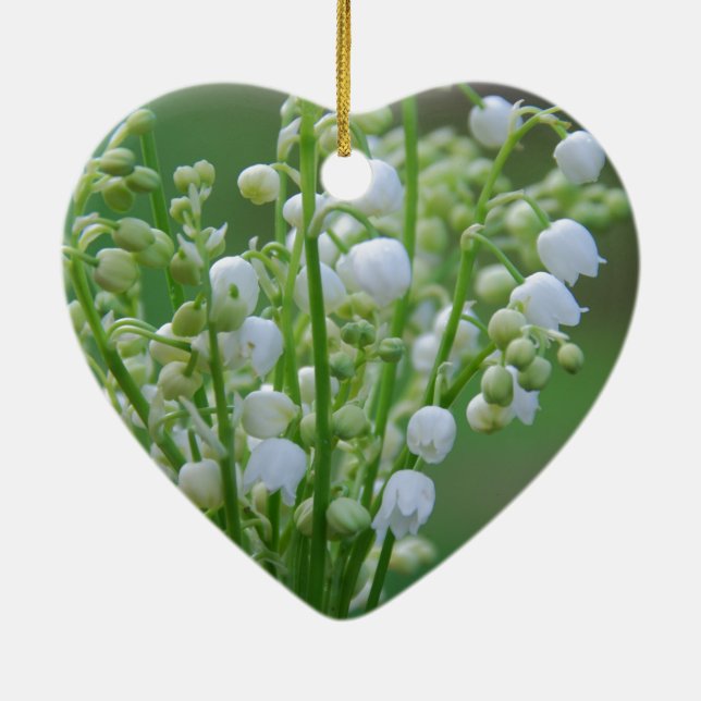 Lilie des Tals Keramikornament (Hinten)