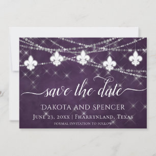 Lilie Eggplant Lila Lights Dunkle Hochzeit Save The Date