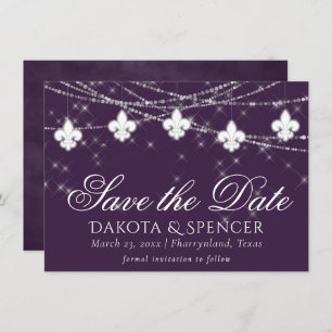 Lilie Eggplant Lila Lights   Moody Plum Save The Date