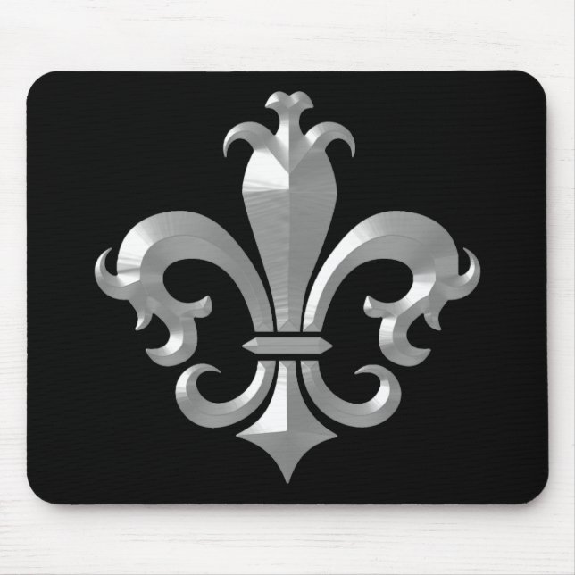 Lilie Extravagant Silver Bevel Saints Classic Mousepad (Vorne)