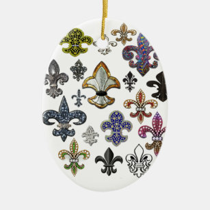 Lilie Flor New Orleans Jewel Sparkle Keramikornament