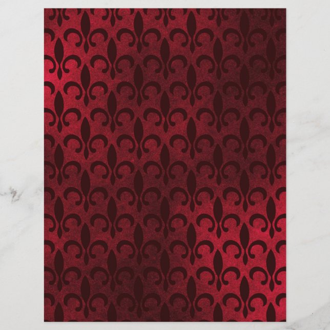 Lilie Gemustert Scrapbook Ephemera (Vorderseite)