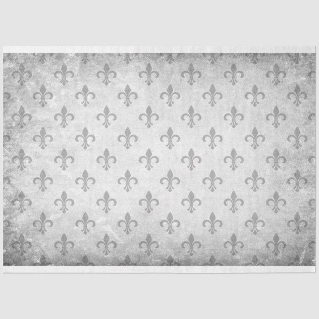 Lilie Gray Decoupage Paper Seidenpapier (Vorderseite)