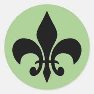Lilie Green Round Sticker