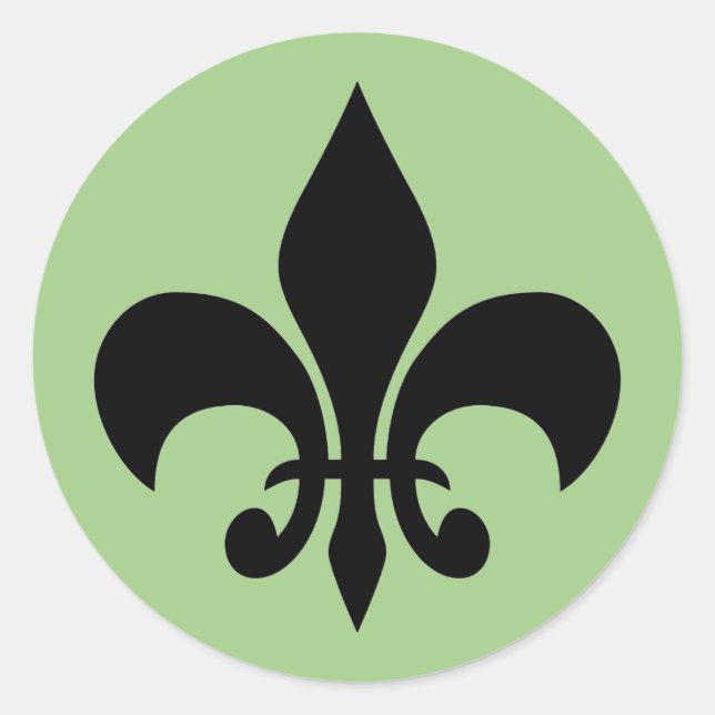 Lilie Green Round Sticker (Vorderseite)
