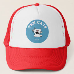 Lilie - Hut mit ZEHN KATZEN Truckerkappe
