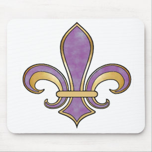 Lilie im Normallack - lila Pflaumen-Traube Mousepad