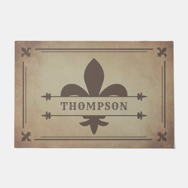 Lilie-Individuelle Name für braune Fohlen Fußmatte (Vorderseite)