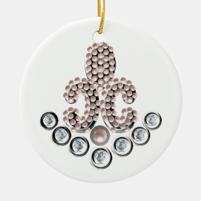 Lilie Keramik Ornament (Vorne)