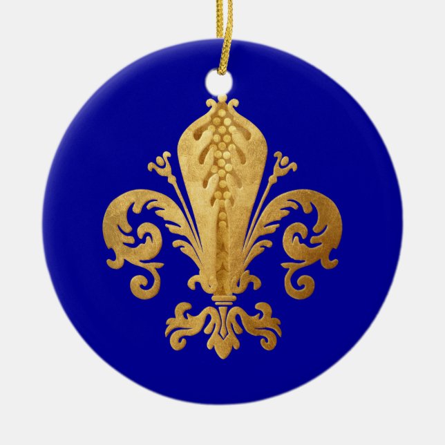 Lilie Keramik Ornament (Vorne)