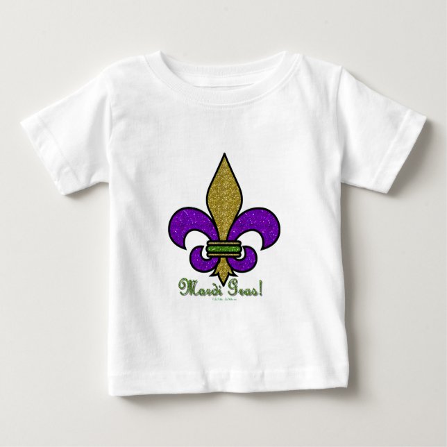 Lilie Mardi Gras Baby T-shirt (Vorderseite)