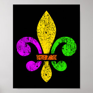 Lilie Mardi Gras Funny Top New Orleans Wome Poster
