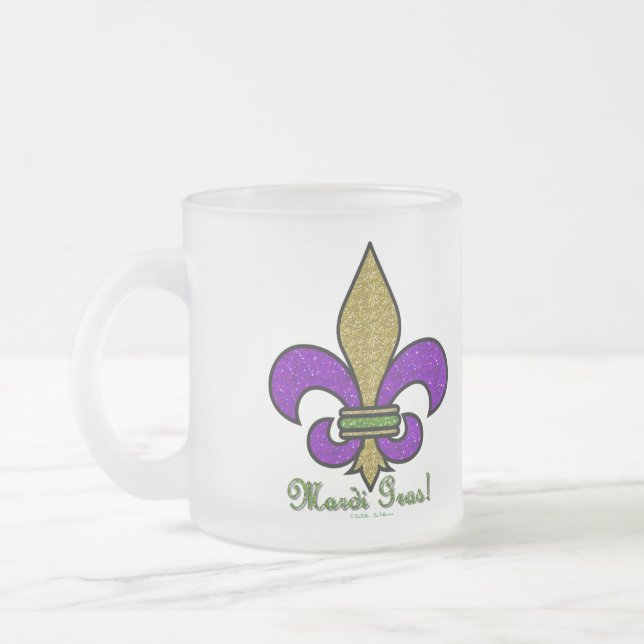 Lilie Mardi Gras Mattglastasse (Links)
