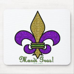 Lilie Mardi Gras Mousepad